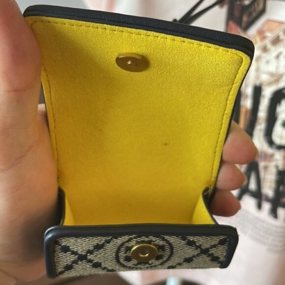 TORY BURCH Headphone case with strap Blue Jacquard - Picture 4 of 5